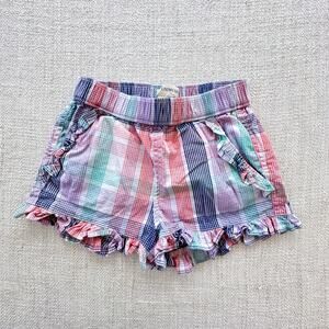 Crewcuts Girl's Plaid Ruffled Shorts VGUC 5